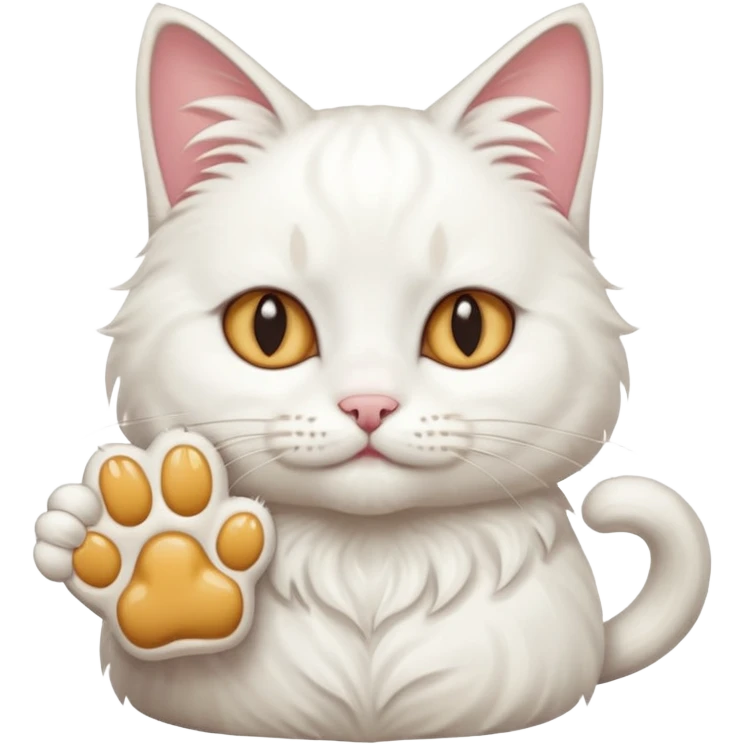 Víte cat with Alice cream in a paw emoji