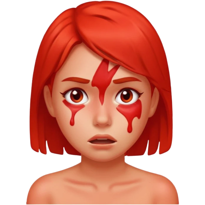 Girl in 🥵 face emoji