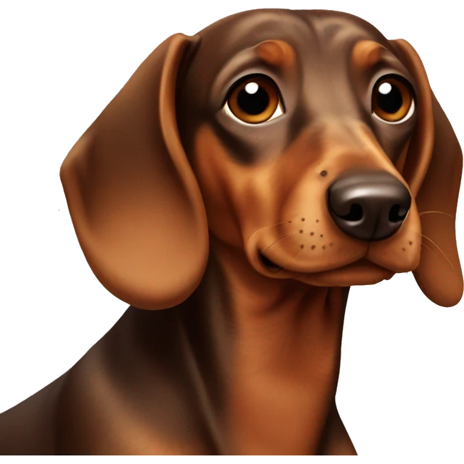 brown dachshund emoji