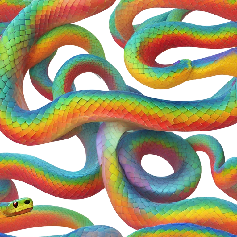 Rainbow snake emoji