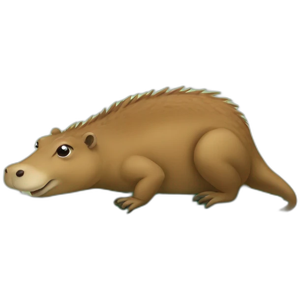 Capibara sur un crocodile emoji