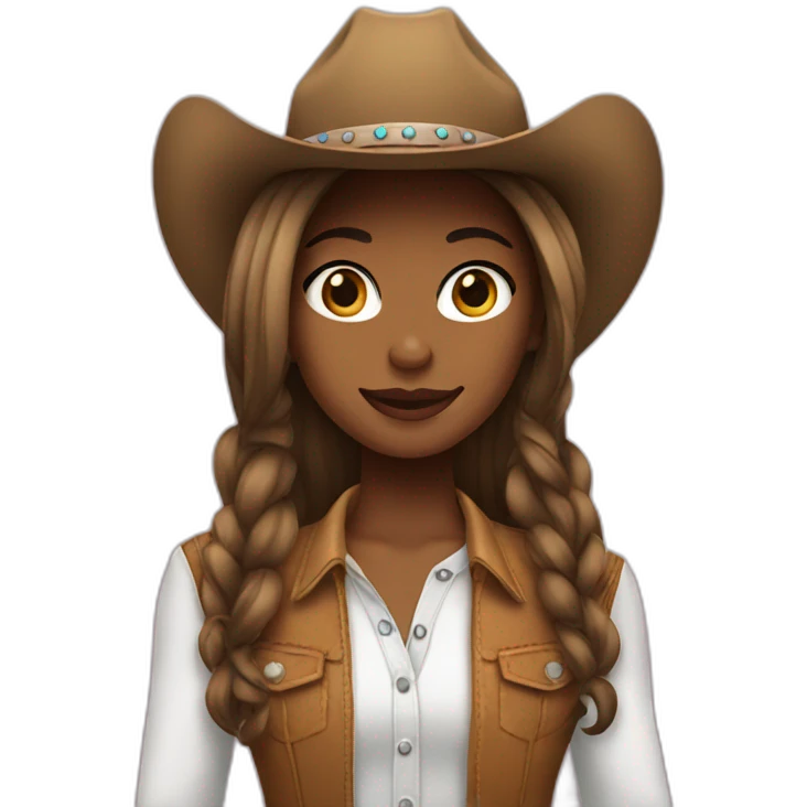 cowgirl straight hair emoji
