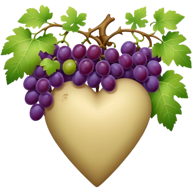 Pale beige heart with the grapevine  emoji