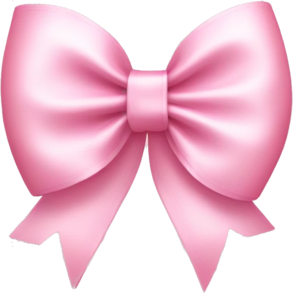 light pink ribbon bow emoji
