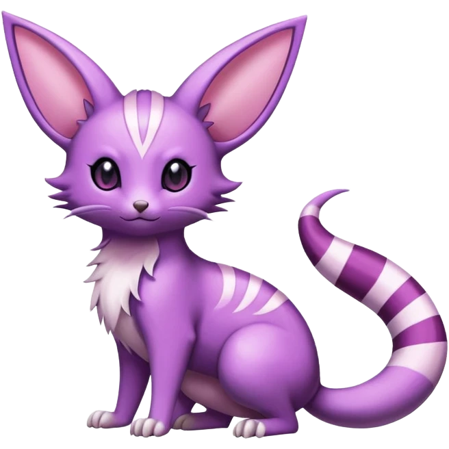 Shiny Furret-Espeon-Noibat-Hybrid (Full body) emoji