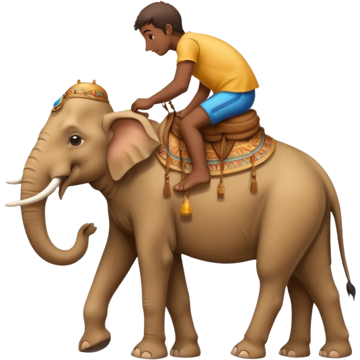 Éléphant sur le dos d’un chameau emoji
