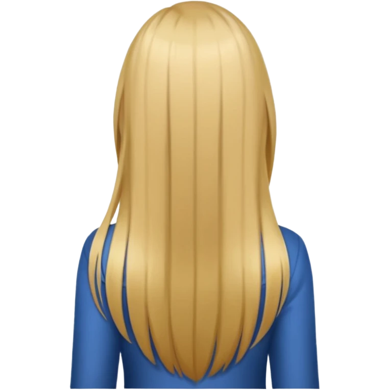 long hair image of a girl in back view emoji
