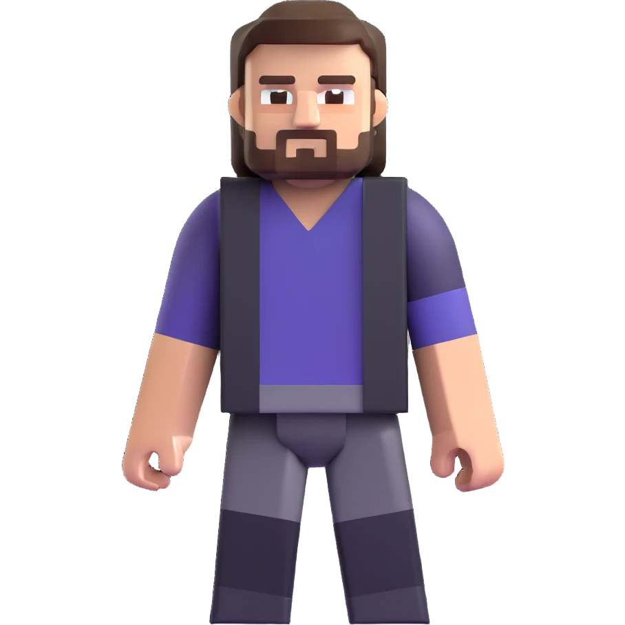 Jack Black as a Minecraft character emoji
