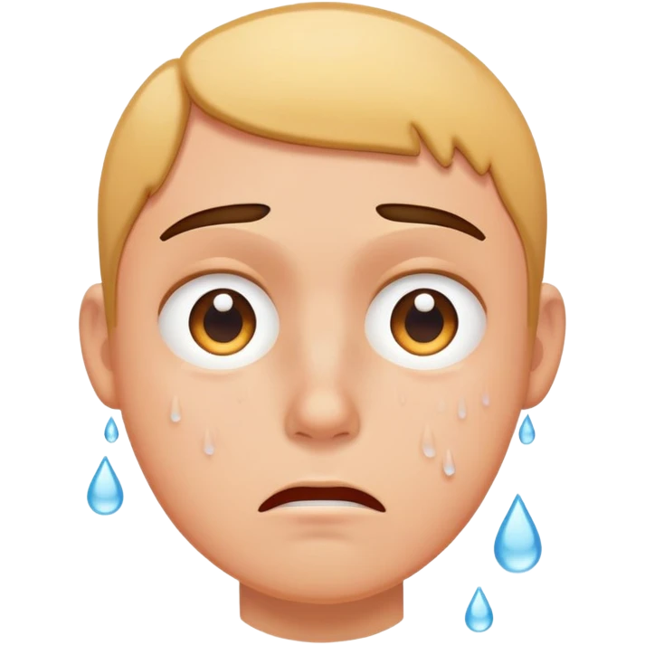 Face with sweat droplets, anxious expression, sweating profusely emoji