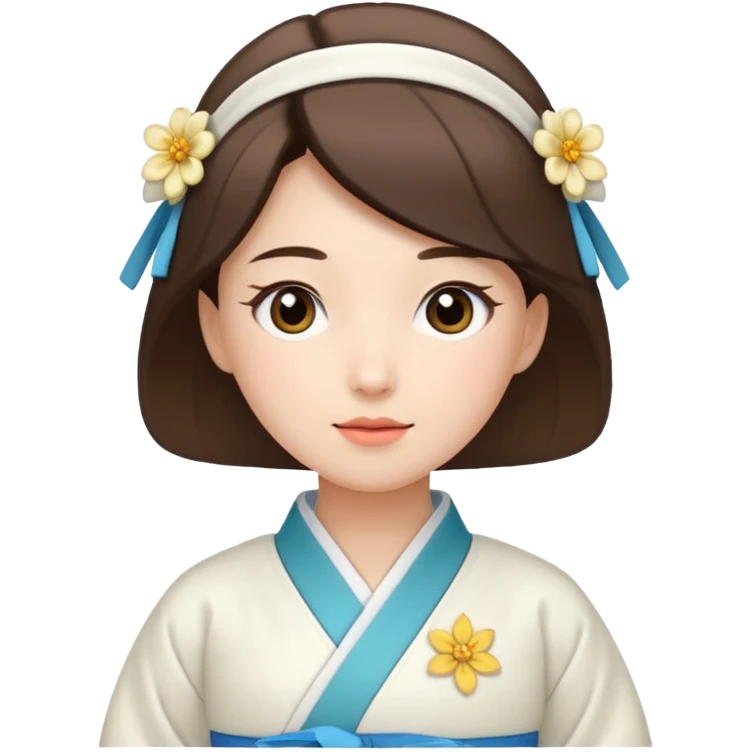 woman in white hanbok emoji