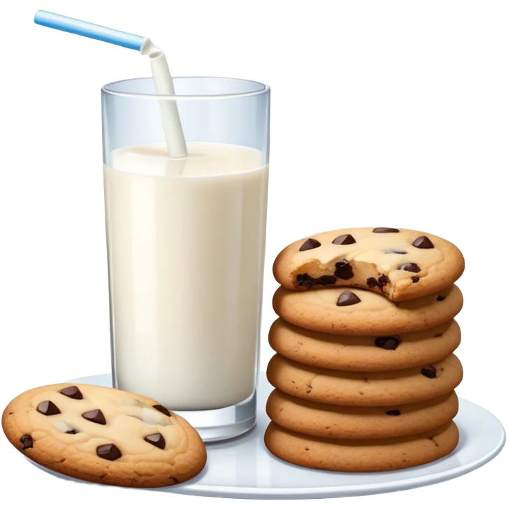 Cookies with milk emoji