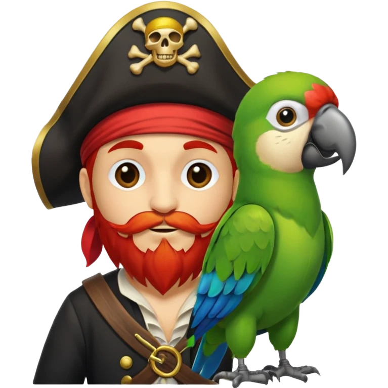 pirate and parrot emoji