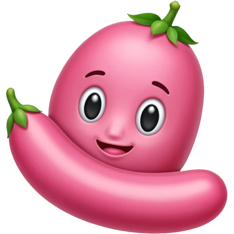 una salsiccia rosa emoji