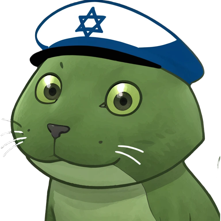 Angry kitten Jewish hat emoji