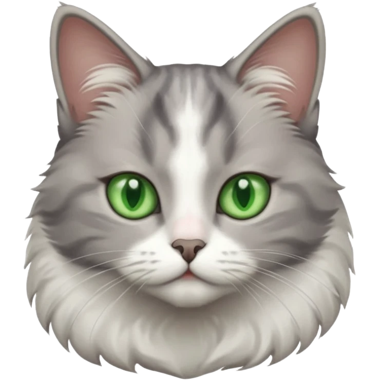 grey and white cat called bean emoji
