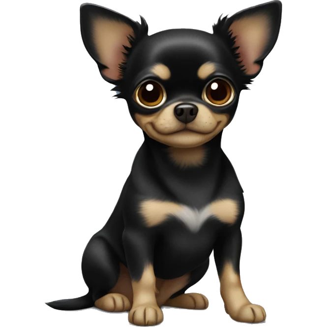  black chihuahua shitzu mix emoji
