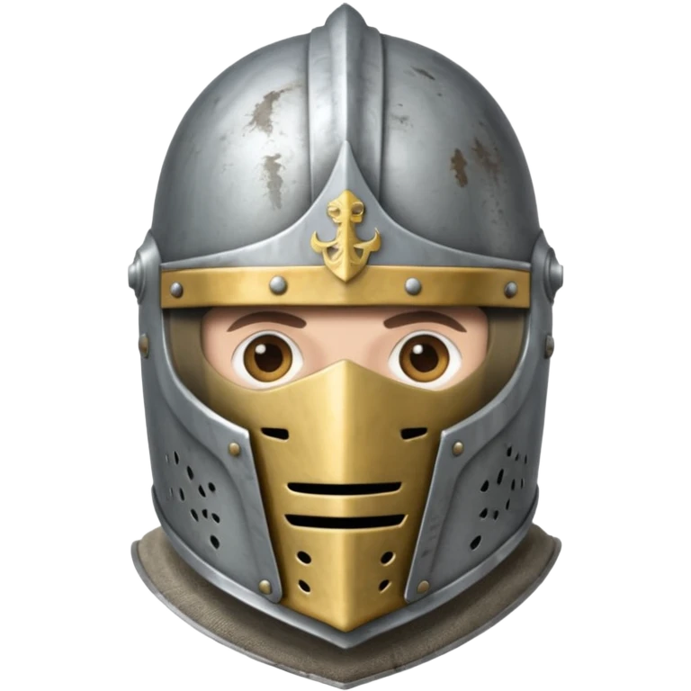 Monty pyton knight with full face covered helmet emoji
