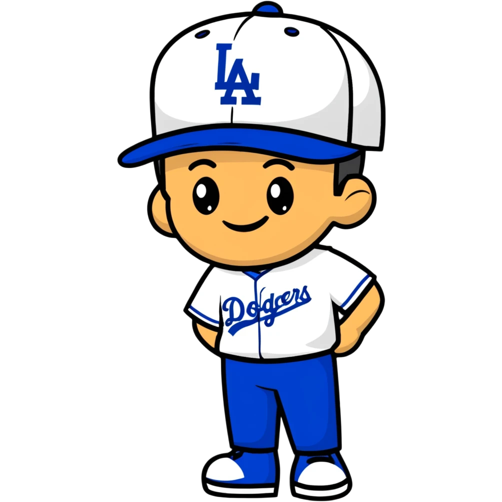 Mexican with Dodgers cap, smiling emoji
