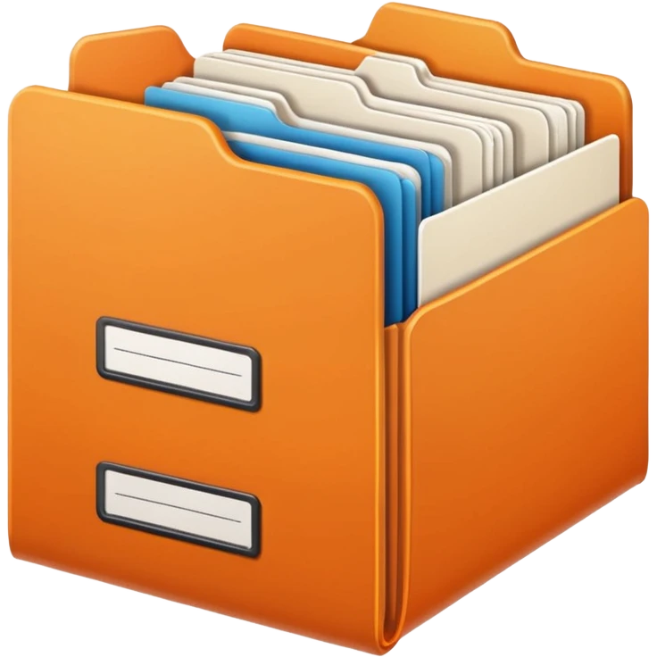 Orange folder files r emoji