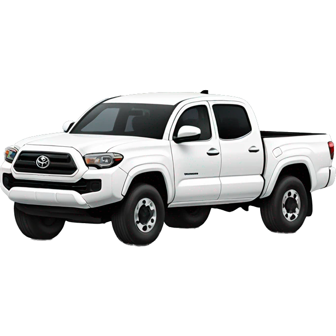 White toyota tacoma style pickup truck emoji