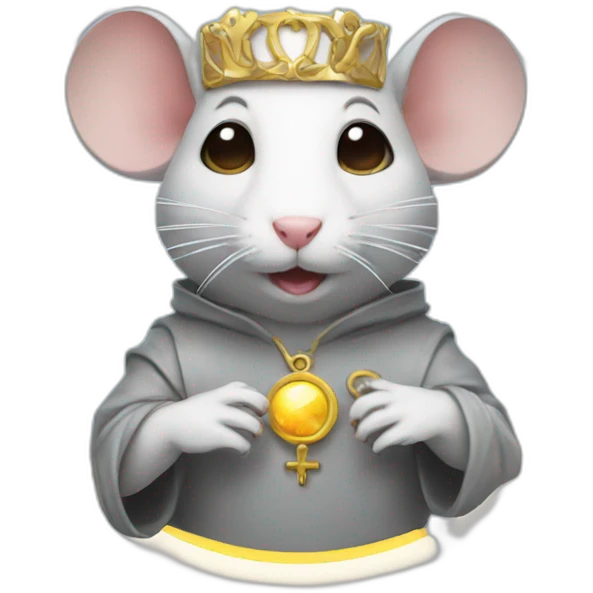 holy rat with halo emoji