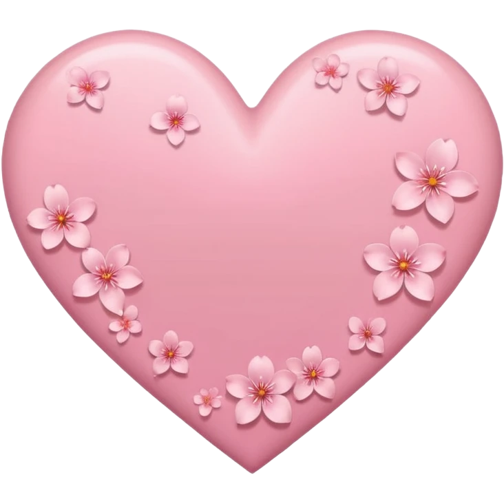 pink heart emoji with subtle sakura petal texture emoji