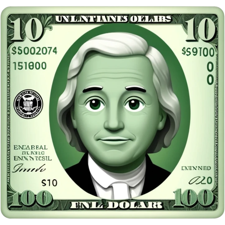 billete de 100 dolares emoji