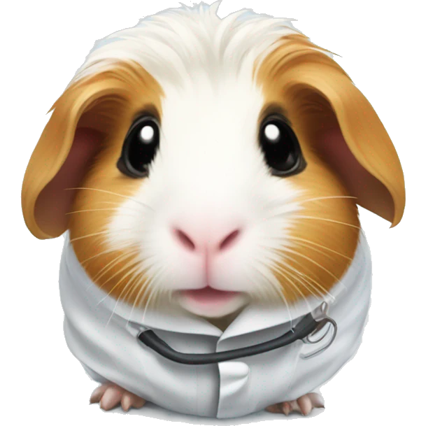cute guinea pig in a lab coat emoji
