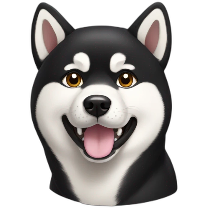 black Shiba Inu husky emoji