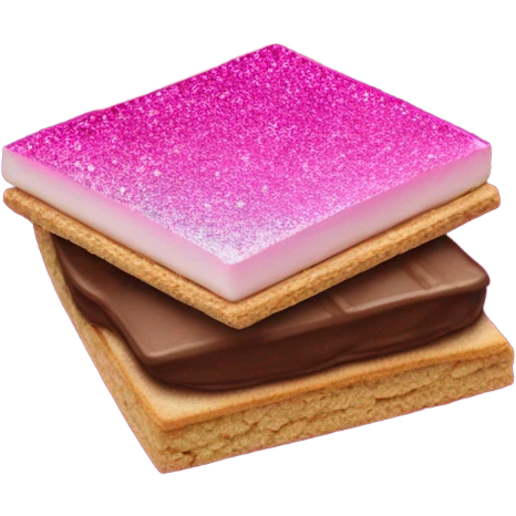 Hot pink smores with glitter emoji