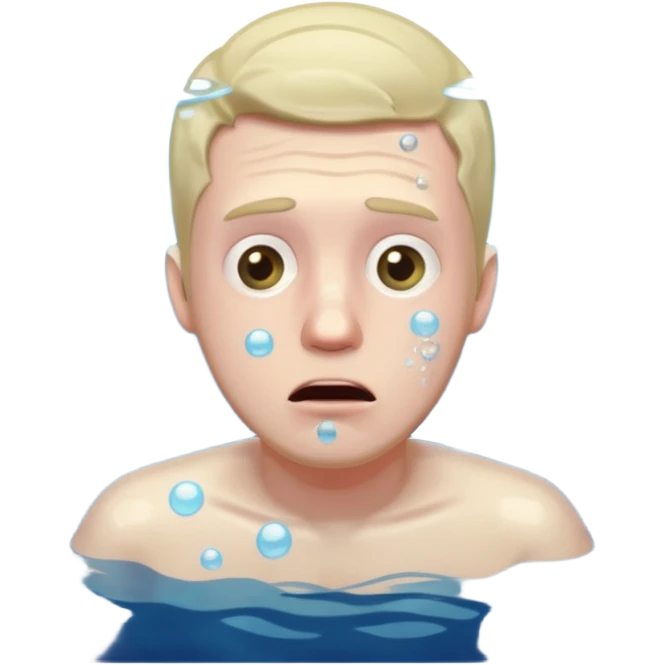 bruntte Man drowning emoji