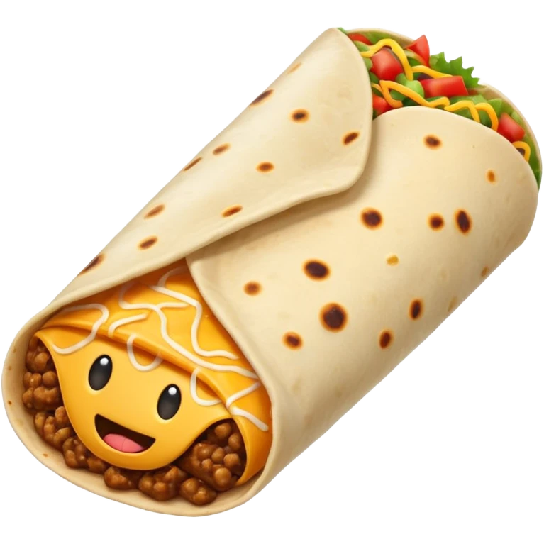 Cheesy beefy Burrito  emoji