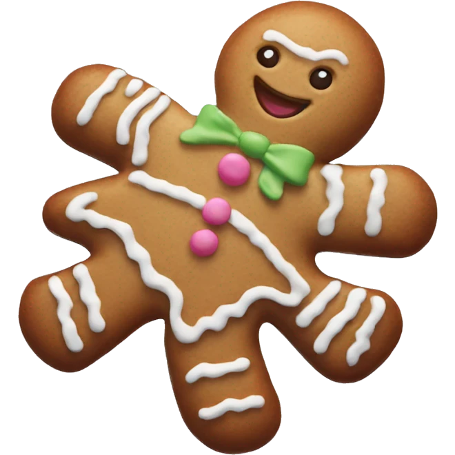 Pastel gingerbread man emoji