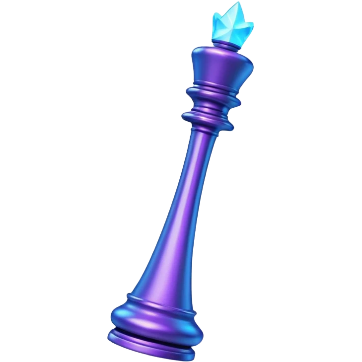 Create a small, visually appealing icon of a magic wand (chess wand style) to represent creativity and artistic design. Use a clean, modern look with glowing accents in purple and blue shades.
 emoji