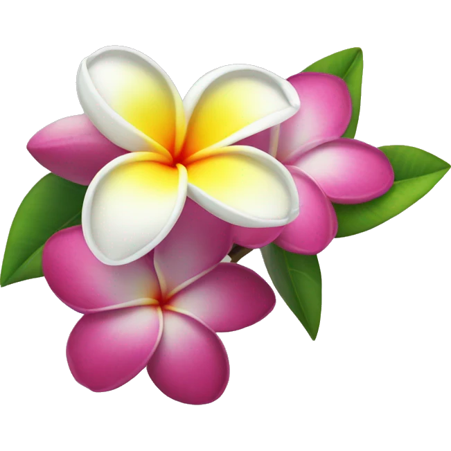 Plumeria flower emoji