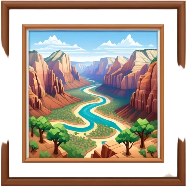 isometric zion national park emoji