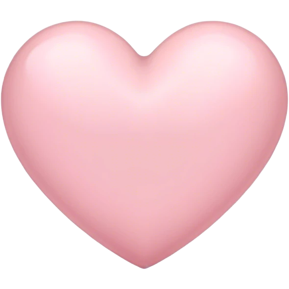 Pale pink heart emoji