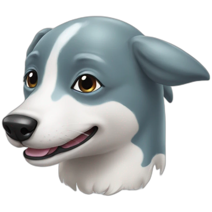 Dolphin dog emoji