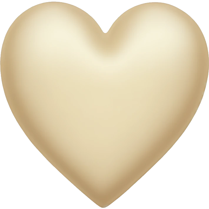 Cream colored heart emoji