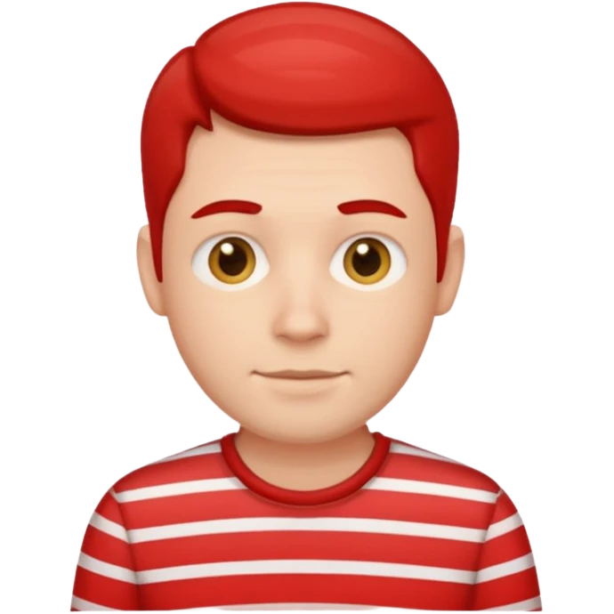 Men  with Shirt red Striped  emoji
