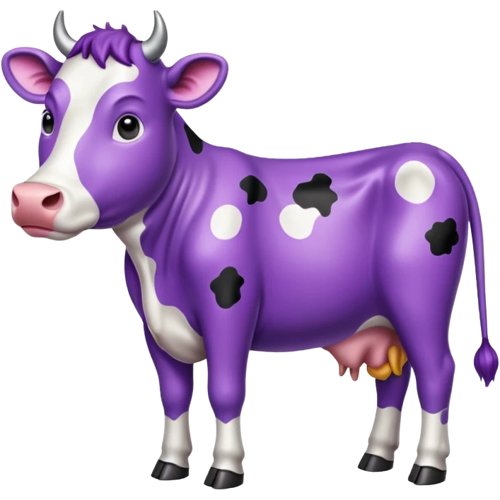 A purple cow emoji