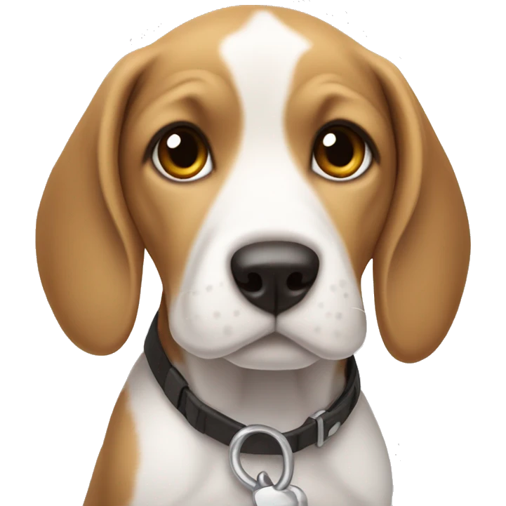 tan and white beagle puppy  emoji