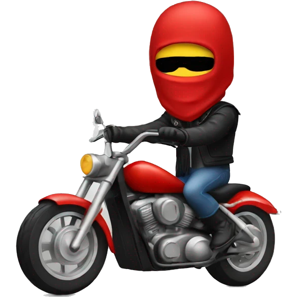 Bandido on a red motorcycle emoji