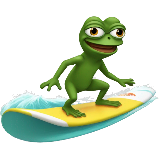 pepe surfing emoji