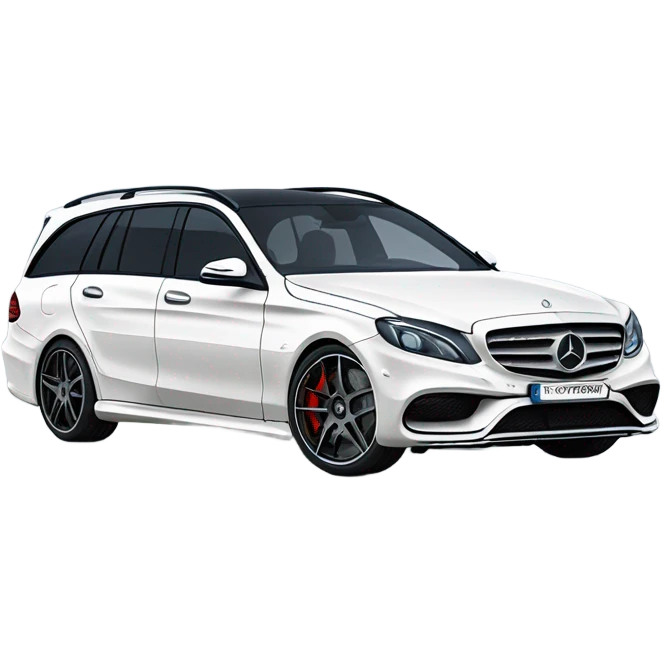 mercedes w205 white combi amg emoji