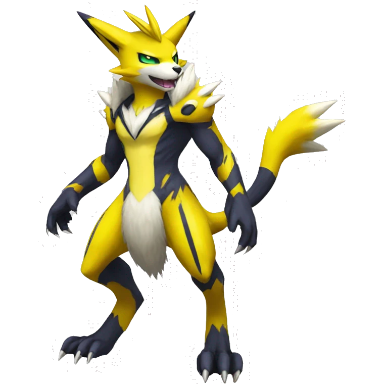 Renamon-Zeraora full body emoji