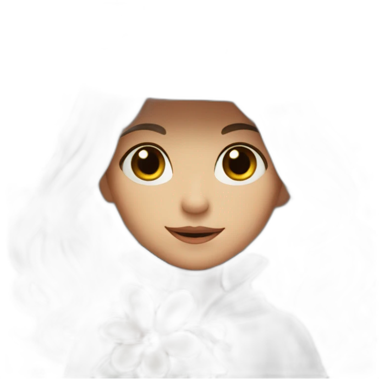 a cute little witch with a flower in her hand. emoji