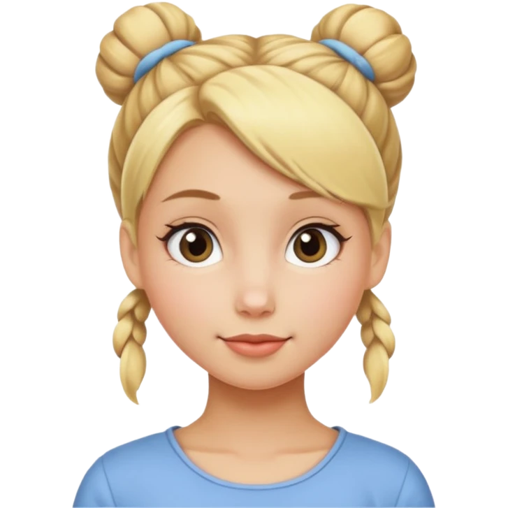 blond girl with bun  emoji