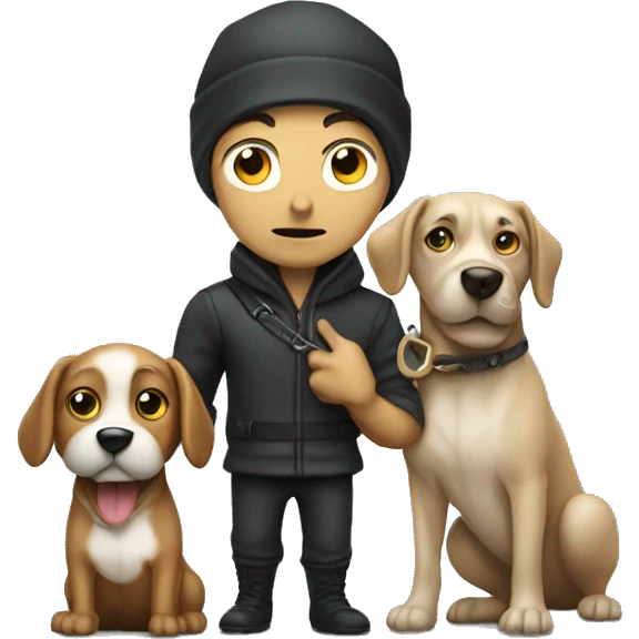 thief with a dog emoji