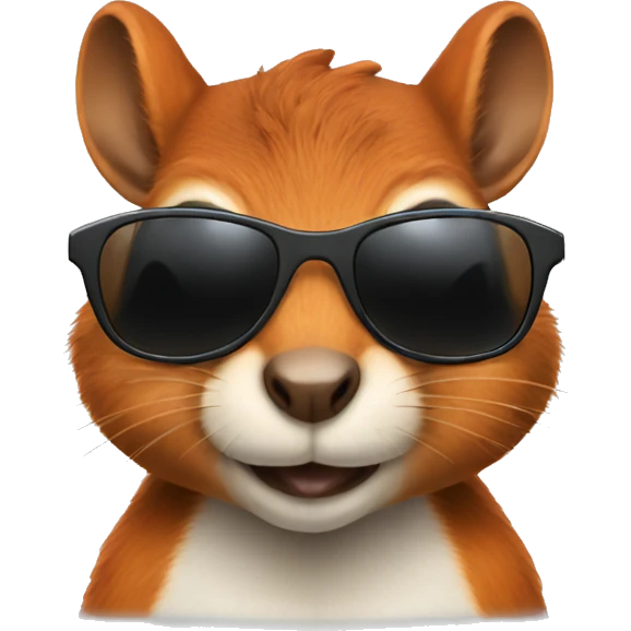 Squirrel wearing sunglasses emoji